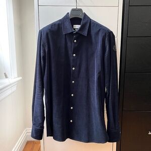 Moncler Navy Corduroy Shirt